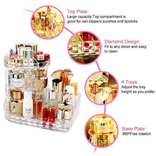 Carica l&#39;immagine nel visualizzatore di Gallery, MELUR Organizzatore di trucco, espositore cosmetico girevole da 360 gradi,...