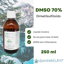 Carica l'immagine nel visualizzatore di Gallery, AQUAPURELIFE® - DMSO al 70%, dimetilsolfossido confezionato in flacone da 250 ml con contagocce, prodotto con la massima purezza
