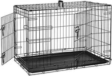 Carica l'immagine nel visualizzatore di Gallery, AmazonBasics - Gabbia in metallo pieghevole per cani, Portiera Doppia, 91 cm - Ilgrandebazar