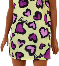 Carica l&#39;immagine nel visualizzatore di Gallery, Barbie- Bambola Castana con Abito Giallo Cuoricini Viola Giocattolo per... - Ilgrandebazar