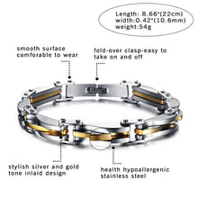 Carica l&#39;immagine nel visualizzatore di Gallery, OIDEA Bracciale Braccialetto per Uomo Catena in Acciaio Inox... - Ilgrandebazar