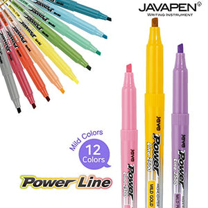 Pennarelli magici, evidenziatori con punta a Power Line mild 12 colors set