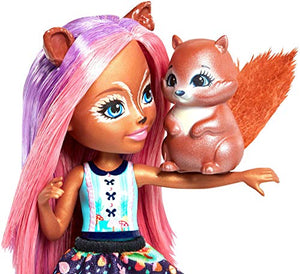Enchantimals- Bambola Sancha Lo Scoiattolo e Cucciolo, Playset per Bambine,... - Ilgrandebazar
