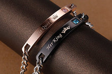Carica l&#39;immagine nel visualizzatore di Gallery, His Queen Her King Set Coppia Bracciali per Lui e Lei - Ilgrandebazar