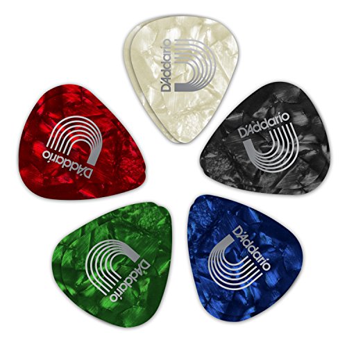 D'Addario 1CAP4-10 Confezione da 10 Plettri Medi Assortiti Planet Medium - Ilgrandebazar