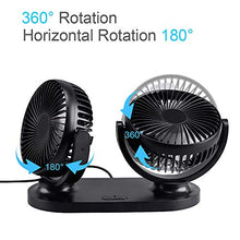 Carica l&#39;immagine nel visualizzatore di Gallery, STLOVe USB Mini Ventilatori 12 Volt Doppia Testa Ventola di Raffreddamento...