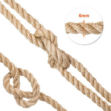 Carica l'immagine nel visualizzatore di Gallery, Naler 25M Corda di Canapa 6mm, 100% Iuta Naturale 4-ply Spessore Corda...