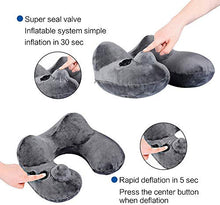 Carica l&#39;immagine nel visualizzatore di Gallery, Cuscino da viaggio per il collo, ideale viaggi in ufficio e a casa, Grau - Ilgrandebazar