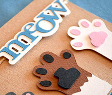 Carica l&#39;immagine nel visualizzatore di Gallery, Meow - gatti - zampette - biglietto d&#39;auguri (formato 10,5 x 15 cm) - vuoto... - Ilgrandebazar