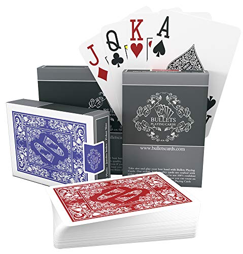Bullets Playing Cards Carte Poker Professionali Plastificate impermeabili...