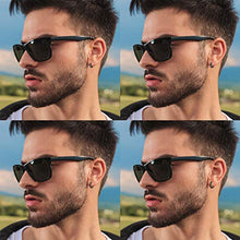 Carica l&#39;immagine nel visualizzatore di Gallery, Cupimatch 7mm-14mm Orecchini cerchio rotondi acciaio inossidabile Nero - Ilgrandebazar