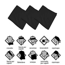 Carica l&#39;immagine nel visualizzatore di Gallery, Fascia Capelli Bandana Scaldacollo Moto Estivo Ciclismo Fasce Uomo - Nero