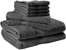 Carica l&#39;immagine nel visualizzatore di Gallery, Utopia Towels - Set di asciugamani a 8 pezzi; 2 da bagno, Grigio - Ilgrandebazar