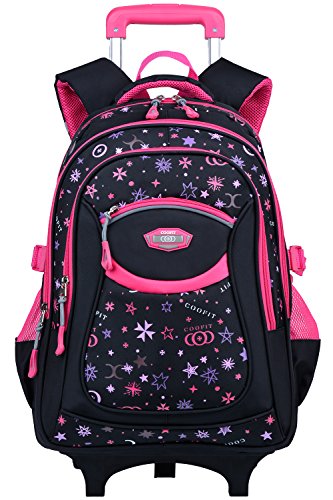 Zaino Trolley,COOFIT Zaini Scuola Trolley Elementare Borsa Con Ruote...