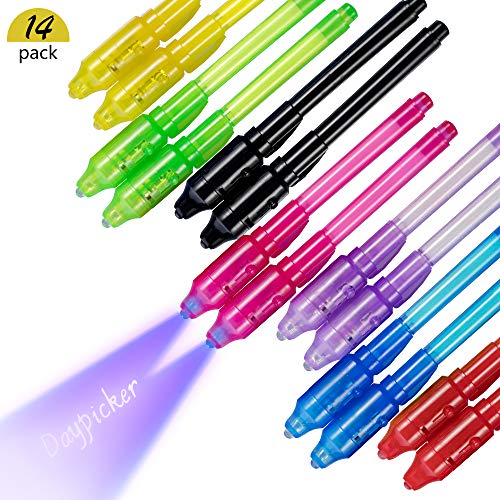 DAYPICKER 14 Pezzi Penna a Inchiostro Invisibile, Luce UV Invisibile per...