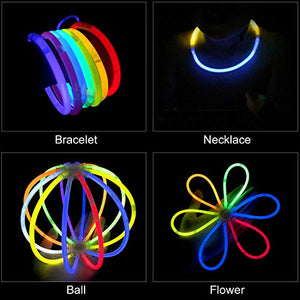 Yodeace Braccialetti Luminosi Fluorescenti Starlight 100 Pezzi Barre... - Ilgrandebazar