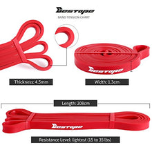 Carica l&#39;immagine nel visualizzatore di Gallery, POWER GUIDANCE  Bestope Bande Elastiche Fitness,Fasce di Rosso (1 Pezzi)