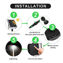 Carica l&#39;immagine nel visualizzatore di Gallery, CLY Faretto Solare con Sensore di Movimento 60 LED, Luce da Esterno,...