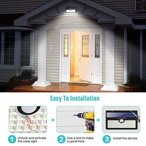 Luci Solari Esterno, HETP 78 LED Super Luminosa Lampada Solare con Sensore...