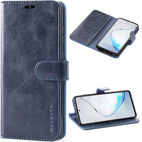 Mulbess Cover per Samsung Galaxy Note 10 Lite, Custodia Pelle con Navy Blu