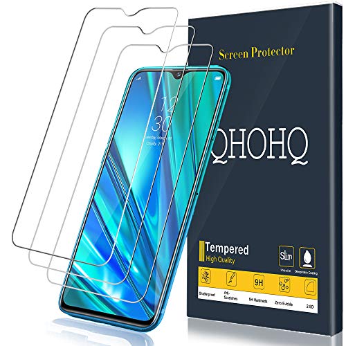 QHOHQ Vetro Temperato per Realme 5 PRO, [3 Pezzi] [Garanzia a Vita] 3 Pezzi