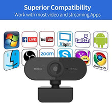 Carica l'immagine nel visualizzatore di Gallery, EDUPUP Webcam con microfono, 1080p HD Streaming Computer Web Camera -...
