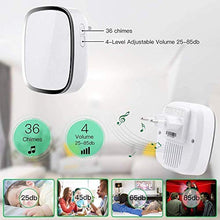 Carica l'immagine nel visualizzatore di Gallery, Campanello Senza Fili Impermeabile, Wireless Doorbell Con Raggio 1-2 Bianco