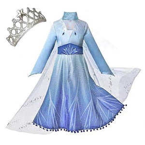 NNDOLL Cappotto Costumi Carnevale Bambina Bimba Principessa Azzurro Abito... - Ilgrandebazar