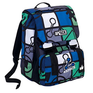 Zaino Scuola Estensibile Appack , ICON SET , Blu , 28 Lt , elementari e