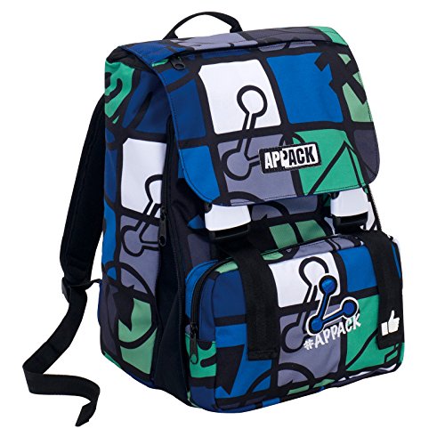 Zaino Scuola Estensibile Appack , ICON SET , Blu , 28 Lt , elementari e
