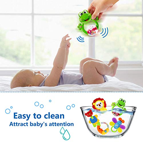 Gioco Dentizione Hugstar In Silicone Per Neonati - Massaggiagengive Con 5 Texture, Verde Menta - Foto 8