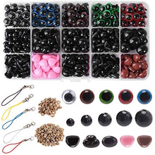 Carica l&#39;immagine nel visualizzatore di Gallery, N/B Occhi di Sicurezza per Amigurumi 615 Pezzi 6-14mm Plastica...
