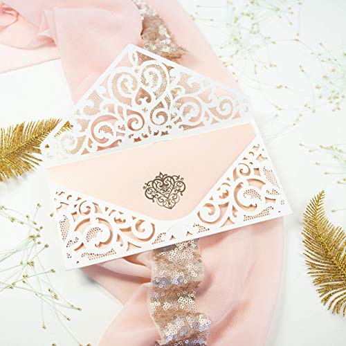 Fai da te apribile taglio laser invito color crema partecipazioni matrimonio... - Ilgrandebazar