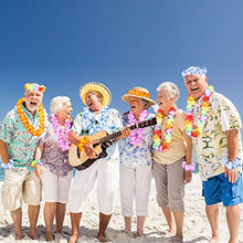Carica l'immagine nel visualizzatore di Gallery, Annhao 32 Pezzi Ghirlanda Hawaiana Leis Luau con 16 bracciali 8 Fasce e 8...