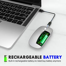 Carica l&#39;immagine nel visualizzatore di Gallery, Inphic Mouse Bluetooth, a tre modalità, sottile, silenzioso, Argento - B
