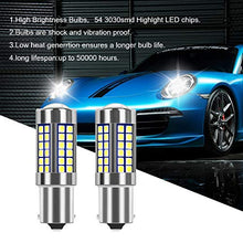 Carica l&#39;immagine nel visualizzatore di Gallery, SanGlory 2 x Lampadine LED Auto P21W 1156 BA15S Canbus Sensa Errore 54-SMD...