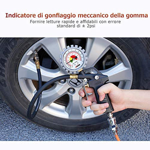 oasser Manometro Digitale Pressione Gomme Pistola Gonfiaggio Pneumatici... - Ilgrandebazar