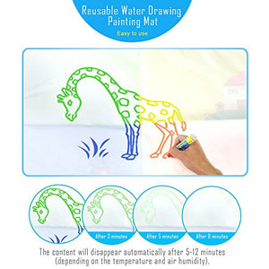 BelleStyle Doodle Tappeto, 4 Colori Magico Acqua Disegno M, 80cm x 60cm - Ilgrandebazar