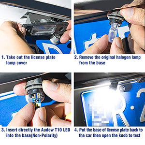Audew W5W/T10 LED CANBUS Auto Targa Lampade 15 x 4014 SMD 12V SMD4014