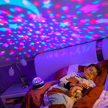 Carica l&#39;immagine nel visualizzatore di Gallery, Shayson Lampada Proiettore Stelle Luce Notturna LED di...