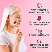 Carica l&#39;immagine nel visualizzatore di Gallery, DERMAROLLER 3 in 1 – Micro aghi da 0.5mm per Viso e Corpo – 3 Derma Roller - Ilgrandebazar
