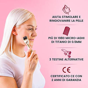 DERMAROLLER 3 in 1 – Micro aghi da 0.5mm per Viso e Corpo – 3 Derma Roller - Ilgrandebazar