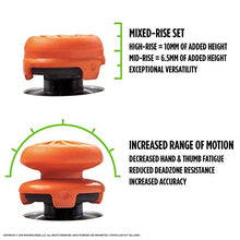 Carica l&#39;immagine nel visualizzatore di Gallery, KontrolFreek FPS Freek Vortex per Controller PlayStation 4 (PS4) | Performance Thumbsticks Copri Joystick di Gioco | 1 levetta convessa alta, 1 levetta concava di media altezza | Arancione