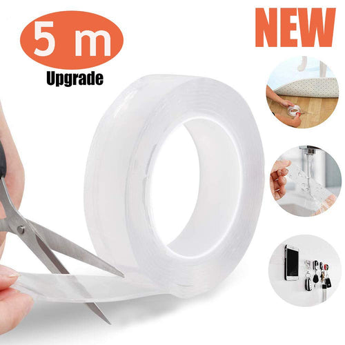 Nano Nastro Biadesivo Trasparente, 30mm Multifunzione 5M, Transparent - Ilgrandebazar