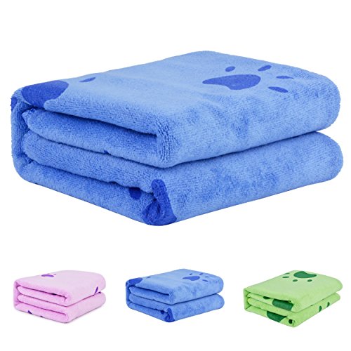 Asciugamano cane,Legendog per cani da Bagno Blu - Ilgrandebazar