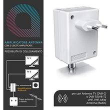 Carica l&#39;immagine nel visualizzatore di Gallery, Aplic - Amplificatore antenna TV - a 2 uscite - amplificazione...