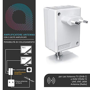Aplic - Amplificatore antenna TV - a 2 uscite - amplificazione...