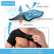 Carica l'immagine nel visualizzatore di Gallery, Anoopsyche Tutore Spalla per Destra e Sinistra, Benda Regolabile Nero