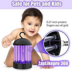 Lampada Zanzara Elettrica, Luce UV Attira Zapper per Zanzare a Scossa...