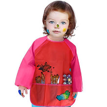 Carica l&#39;immagine nel visualizzatore di Gallery, Amaza 2Pcs Grembiule da Pittura Scuola Grembiulino Maniche Lunghe Bambini... - Ilgrandebazar